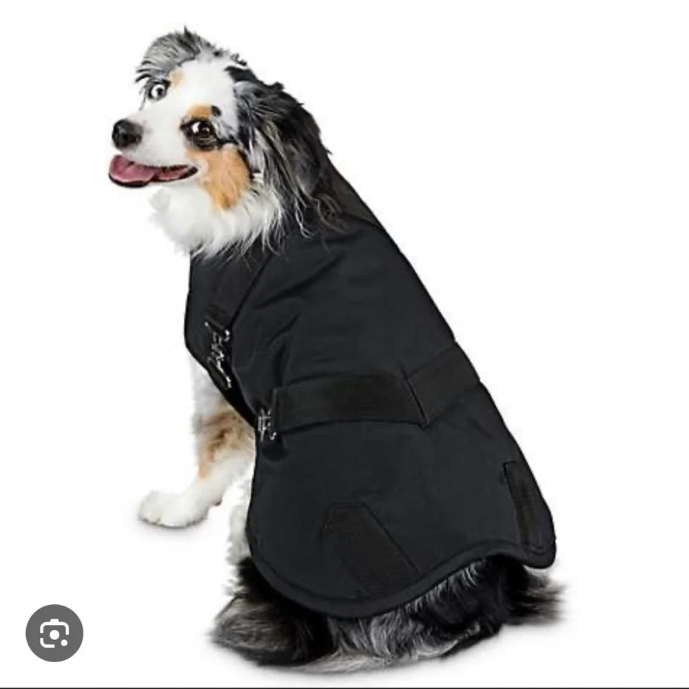 DOG horse style fleece blanket black coat XXLarge nwt